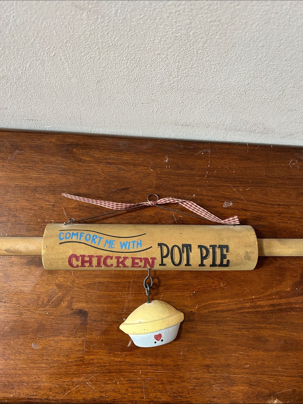 Comfort Me With Chicken Pot Pie Decorative Nantucket Kitchen Rolling Pin